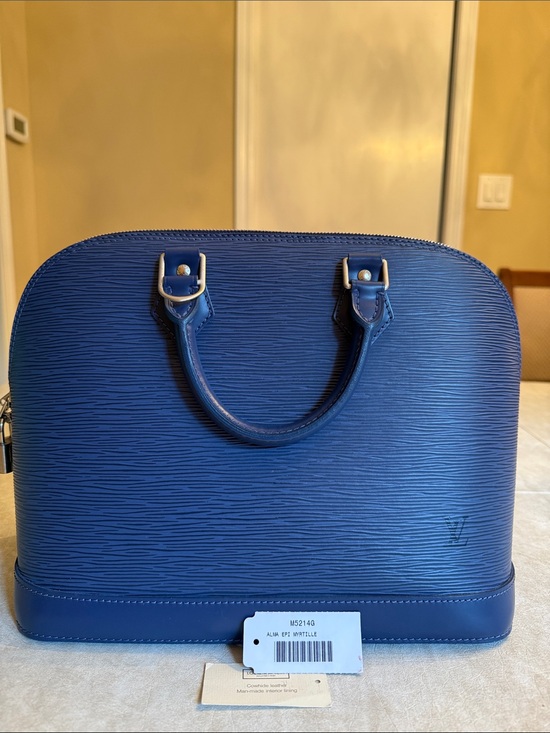 Louis Vuitton Handbags - Louis Vuitton Blue Epi Alma PM Satchel